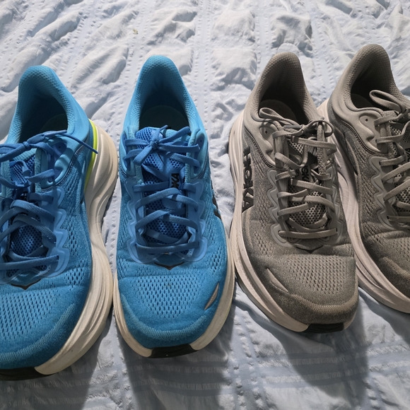 Hoka Men's Athletic Running Shoes in Blue and Gray